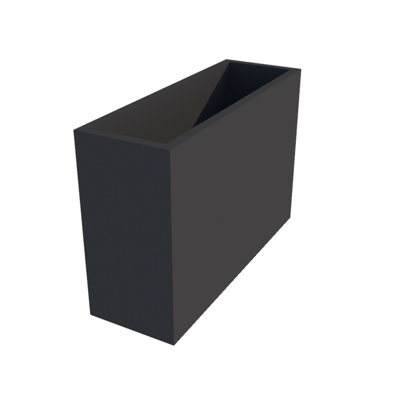 Powder Coated Rectangular Planter 750 x 250 x 500