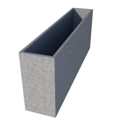 Galvanised Rectangular Planter 1500 x 300 x 600