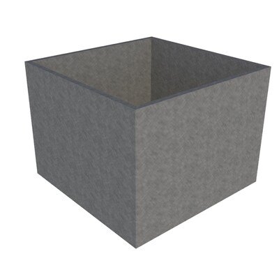 Galvanised Cube Planter 800 x 800 x 600