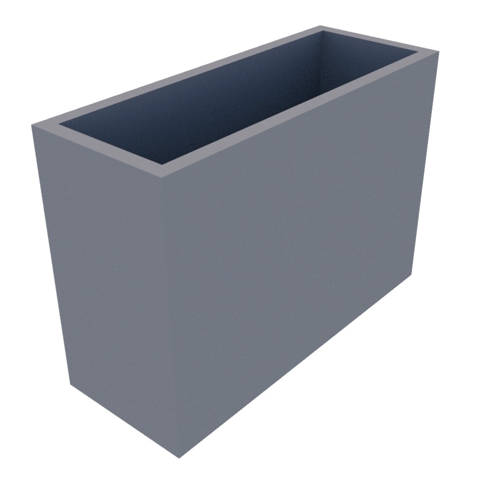 Powder Coated Rectangular Planter 650 x 250 x 450