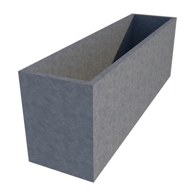 Galvanised Rectangular Planter 1200 x 250 x 400