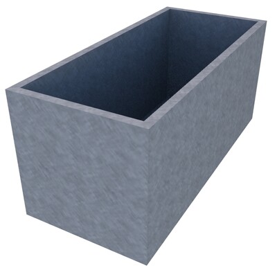 Galvanised Rectangular Planter 900 x 400 x 400