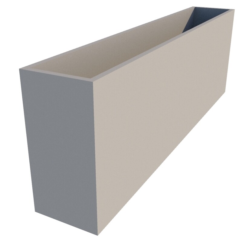 Powder Coated Rectangular Planter 1800 x 250 x 600
