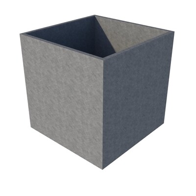 Galvanised Cube Planter 400 x 400 x 400