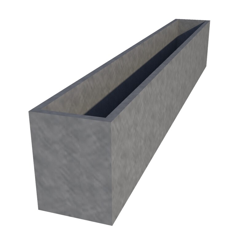 Galvanised Window Box 1200 x 150 x 200