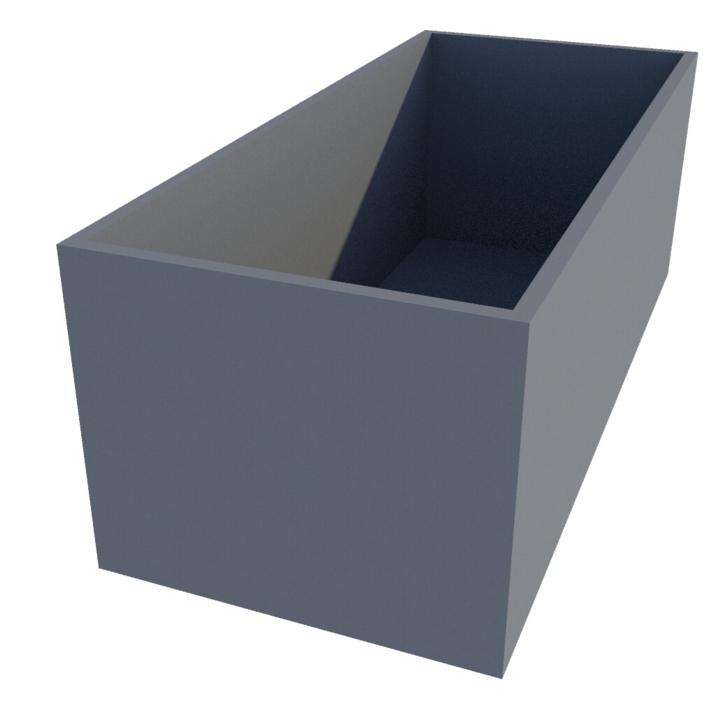 Powder Coated Rectangular Planter 1400 x 600 x 500