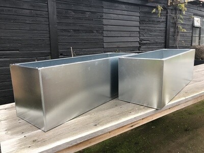 Galvanised Rectangular Planter 1200 x 500 x 500