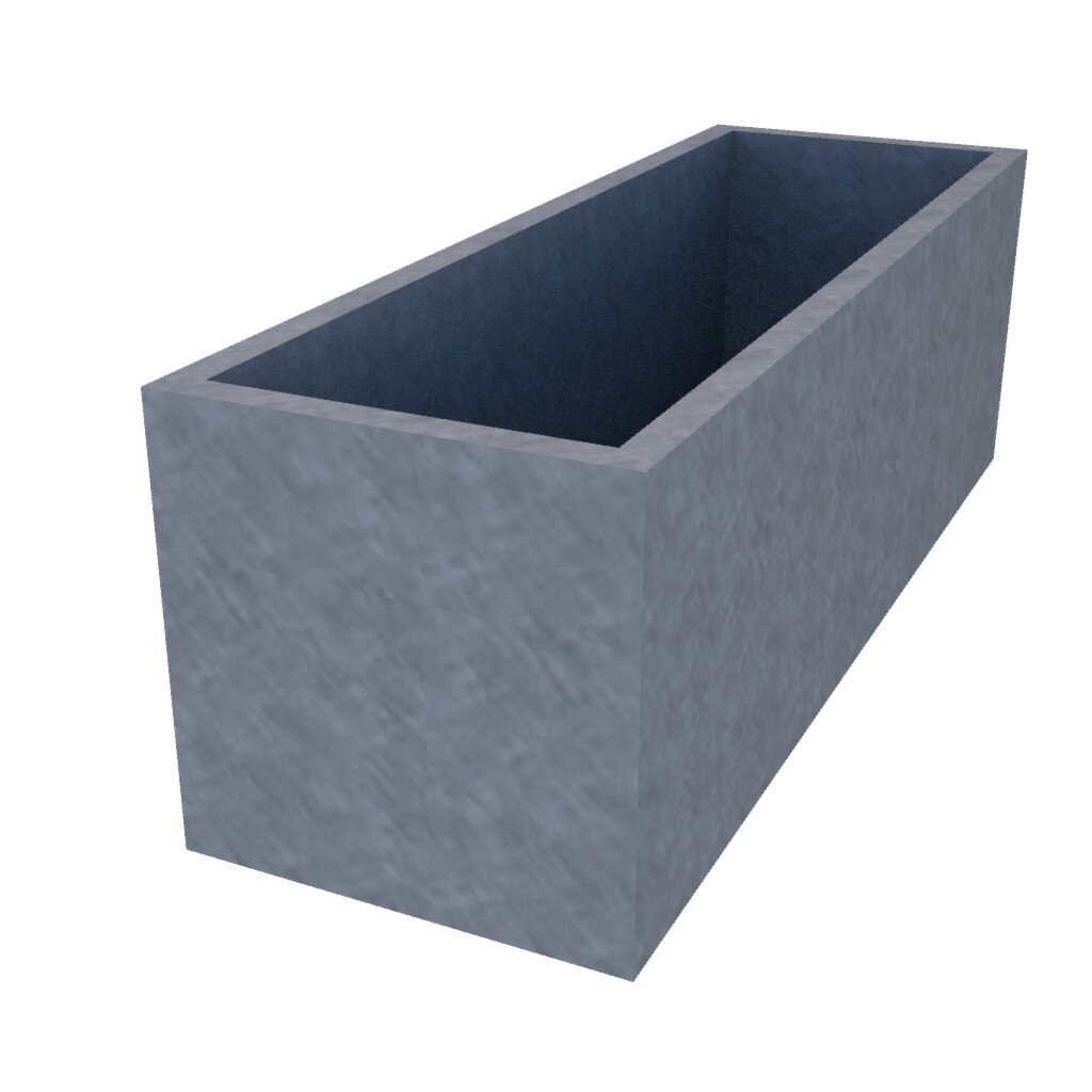 Galvanised Window Box 900 x 300 x 300