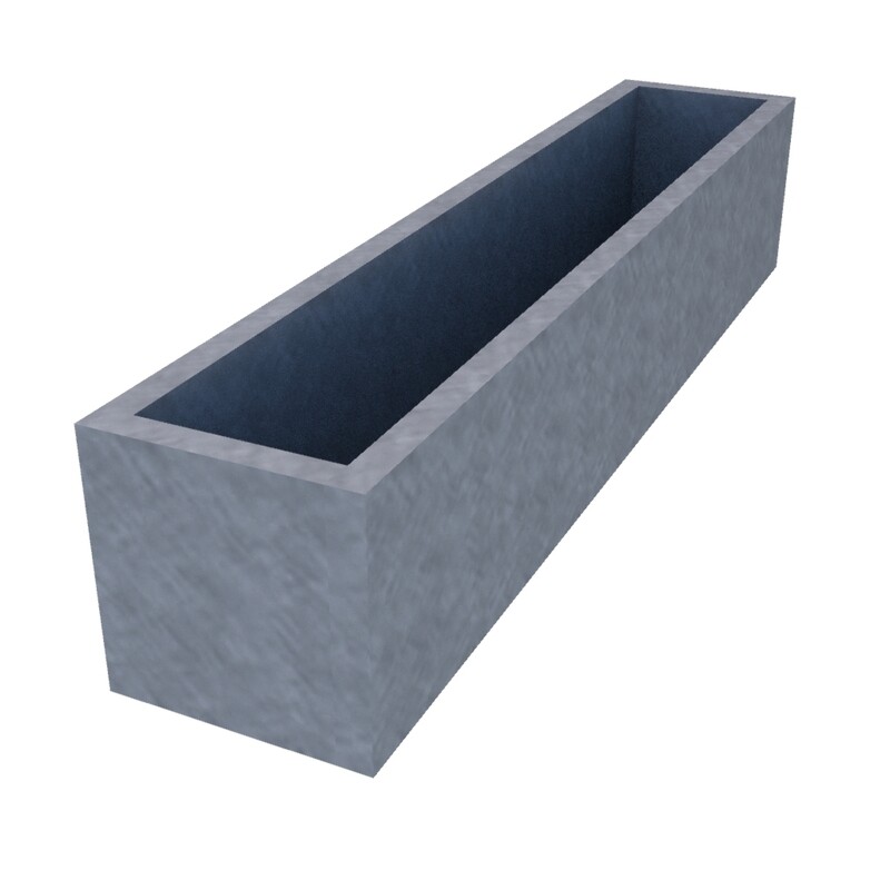 Galvanised Window Box 1000 x 200 x 200