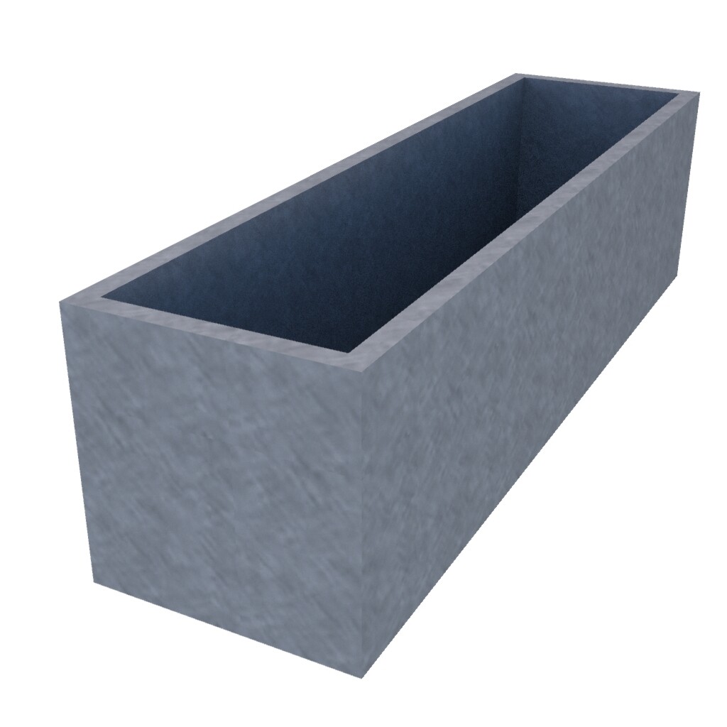 Galvanised Window Box 1100 x 300 x 300