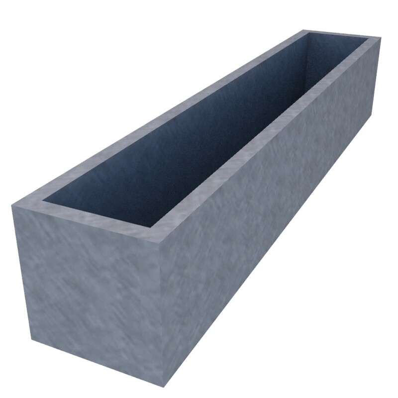 Galvanised Window Box 1100 x 200 x 200