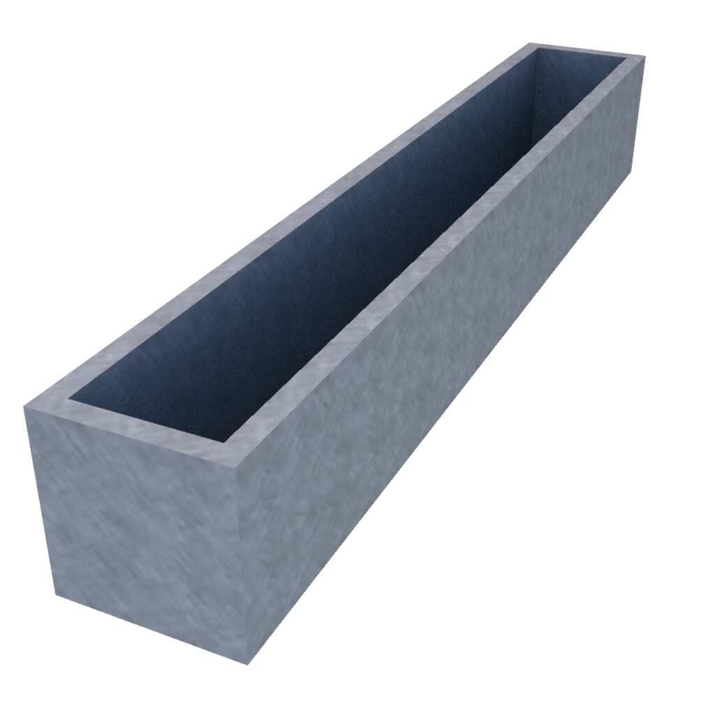 Galvanised Window Box 1300 x 200 x 200
