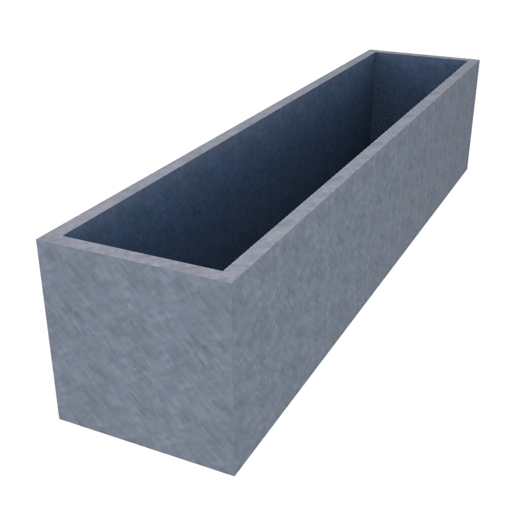 Galvanised Window Box 1400 x 300 x 300