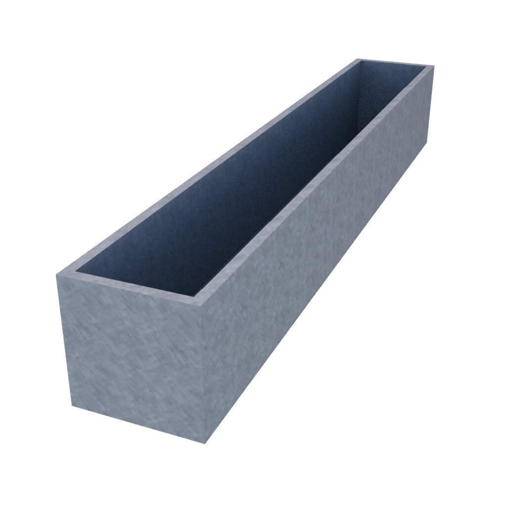 Galvanised Window Box 1950 x 300 x 300