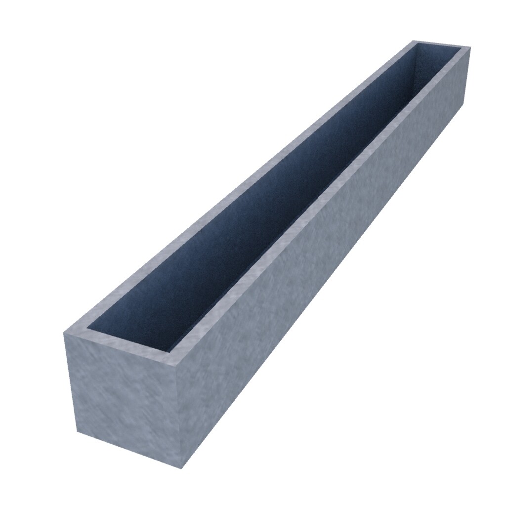 Galvanised Window Box 1950 x 200 x 200
