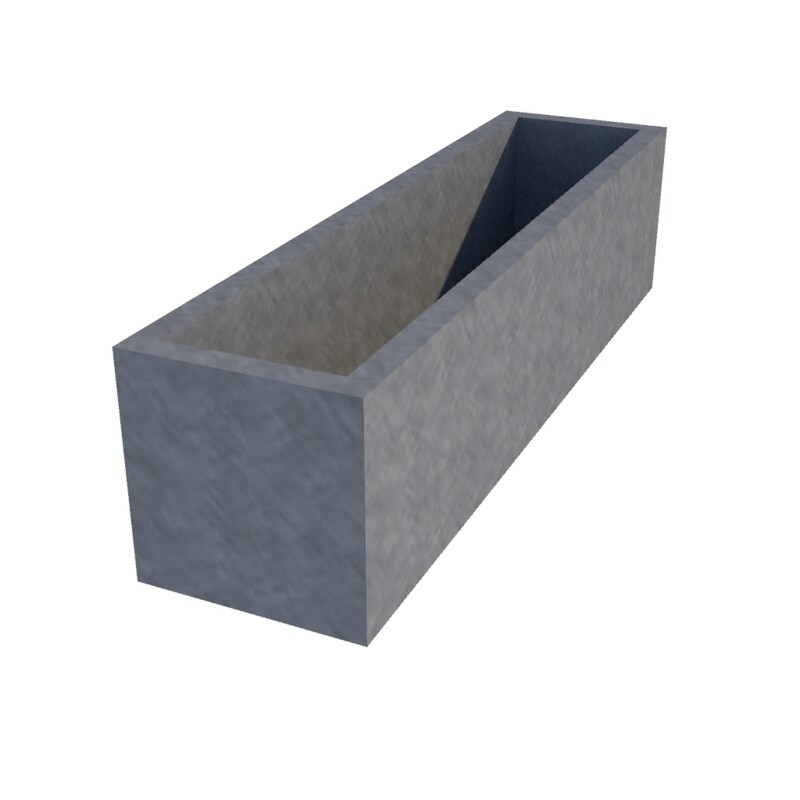 Galvanised Window Box 800 x 200 x 200