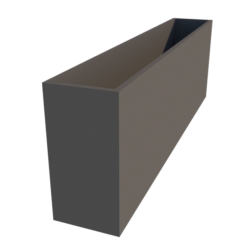 Powder Coated Rectangular Planter 1850 x 300 x 600