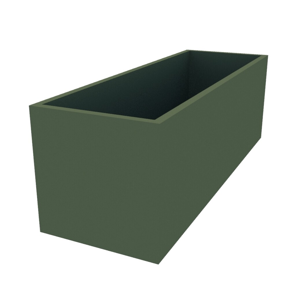 Powder Coated Rectangular Planter 1200 x 400 x 400