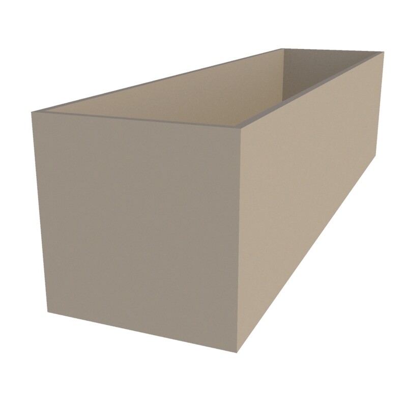 Powder Coated Long Rectangular Planter 2400 x 600 x 600