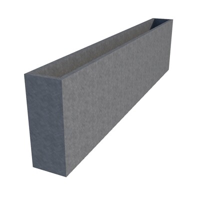 Galvanised Rectangular Planter 2000 x 200 x 500
