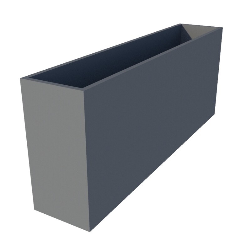 Powder Coated Long Rectangular Planter 2000 x 400 x 800