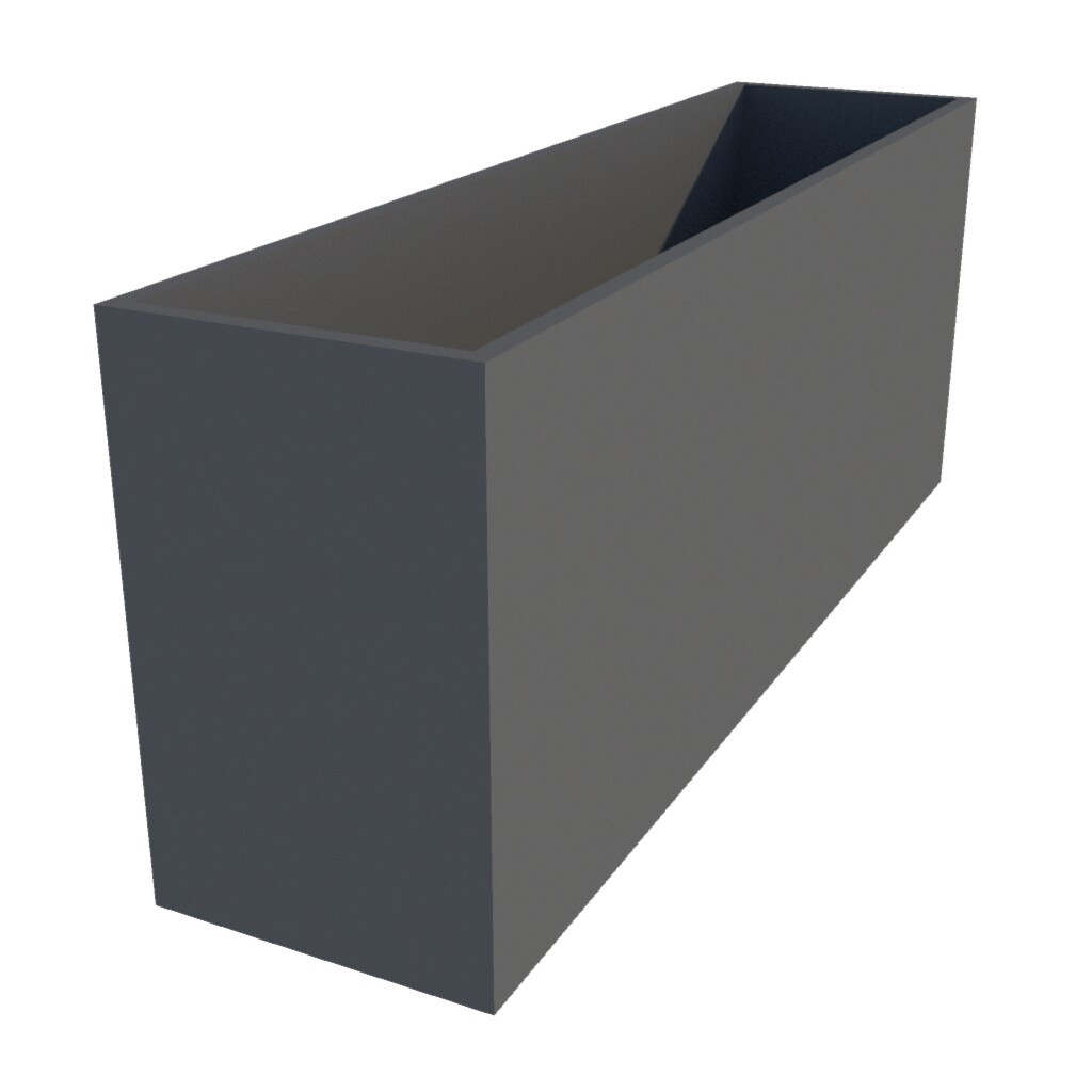 Powder Coated Long Rectangular Planter 2000 x 500 x 900