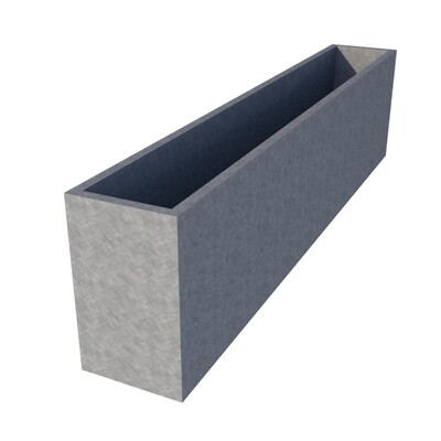 Galvanised Rectangular Planter 2000 x 300 x 500