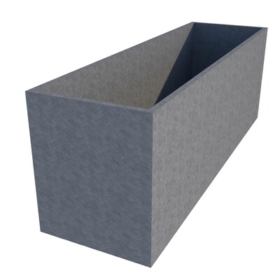 Galvanised Rectangular Planter 1700 x 500 x 600