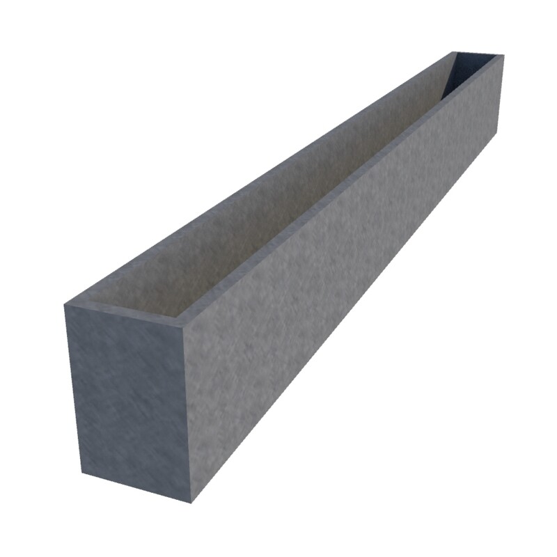 Galvanised Window Box 2500 x 200 x 300
