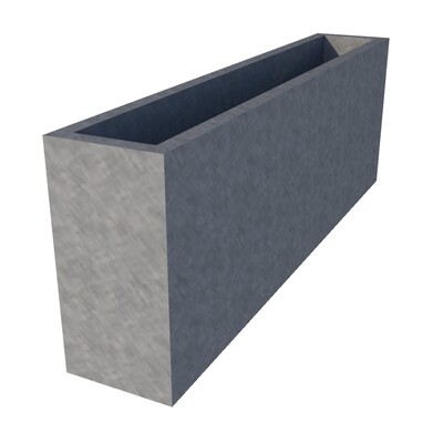 Galvanised Rectangular Planter 1150 x 200 x 400