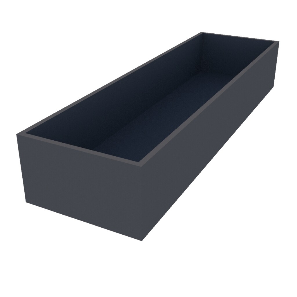 Powder Coated Long Rectangular Planter 2400 x 700 x 400