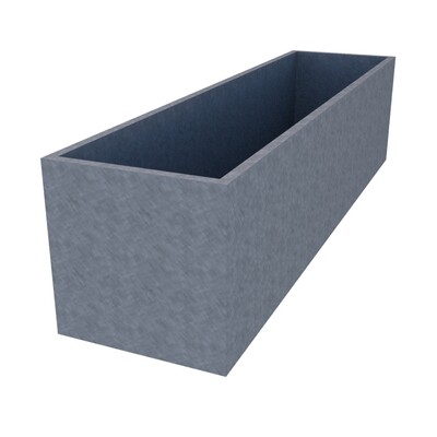 Galvanised Rectangular Planter 2000 x 600 x 600