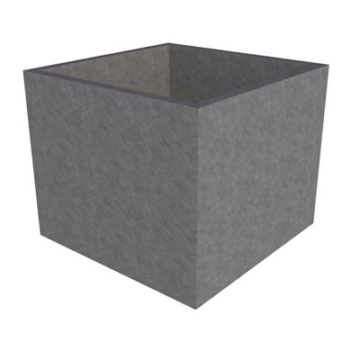 Galvanised Cube Planter 600 x 600 x 500