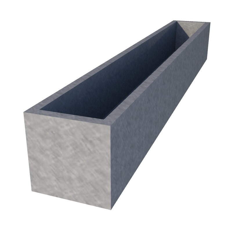 Galvanised Window Box 1800 x 250 x 250