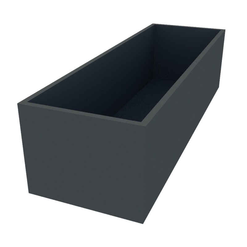 Powder Coated Rectangular Planter 1550 x 500 x 400