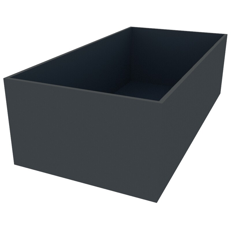 Powder Coated Long Rectangular Planter 2000 x 800 x 400