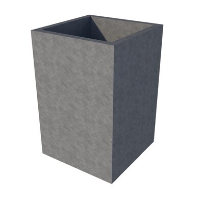 Galvanised Cube Planter 400 x 400 x 600