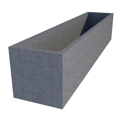 Galvanised Rectangular Planter 1750 x 350 x 350