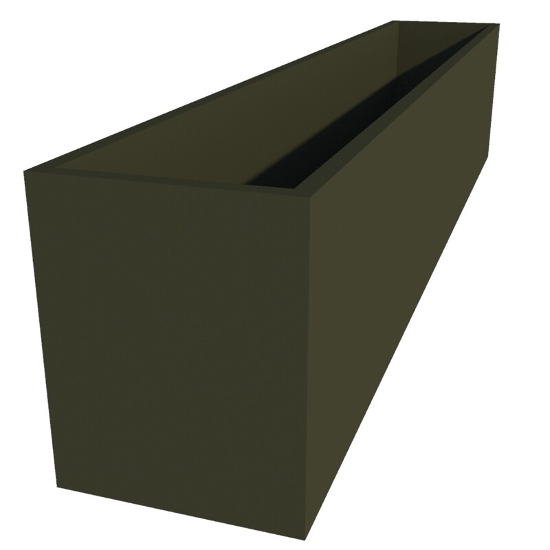 Powder Coated Long Rectangular Planter 2400 x 500 x 500