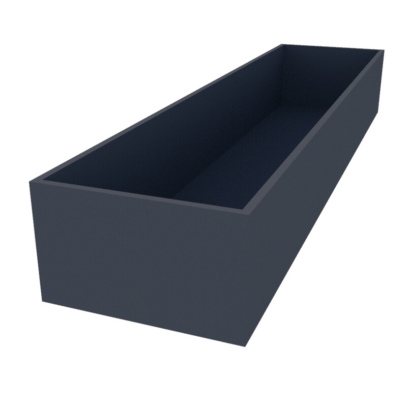 Powder Coated Long Rectangular Planter 2100 x 500 x 300