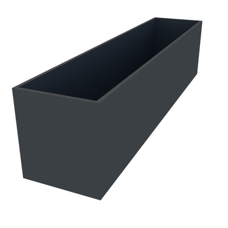 Powder Coated Long Rectangular Planter 2100 x 450 x 500