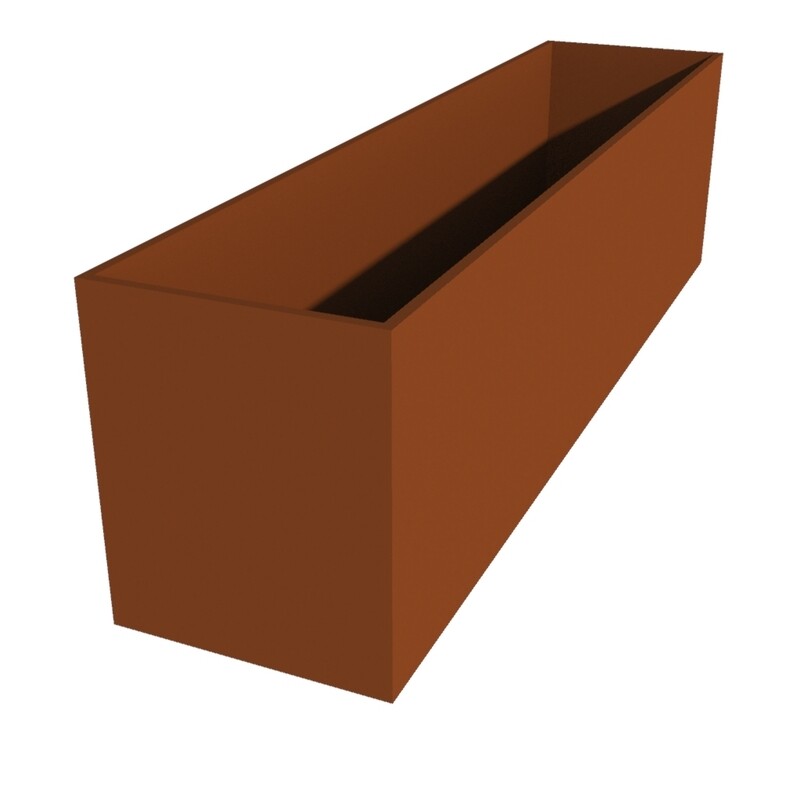 Powder Coated Long Rectangular Planter 2200 x 500 x 600