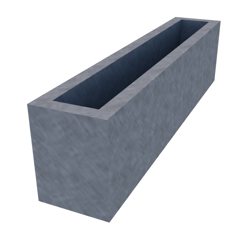 Galvanised Window Box 1000 x 150 x 200