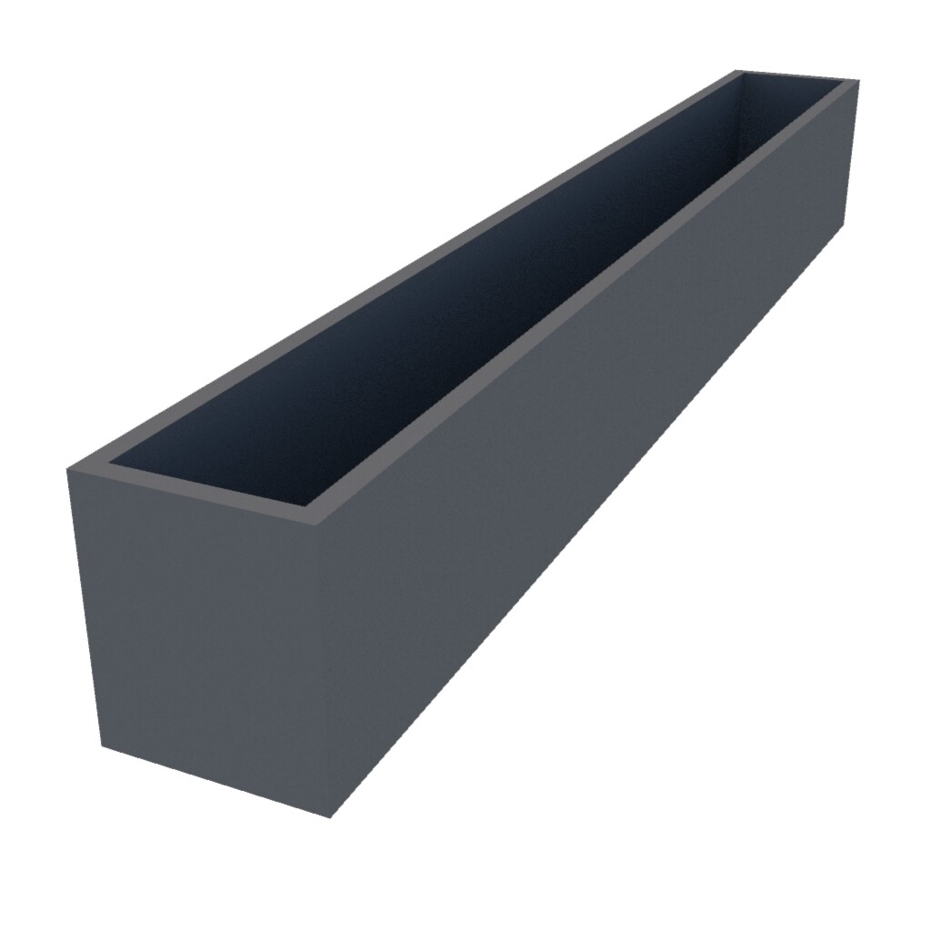 Powder Coated Long Rectangular Planter 2500 x 300 x 350