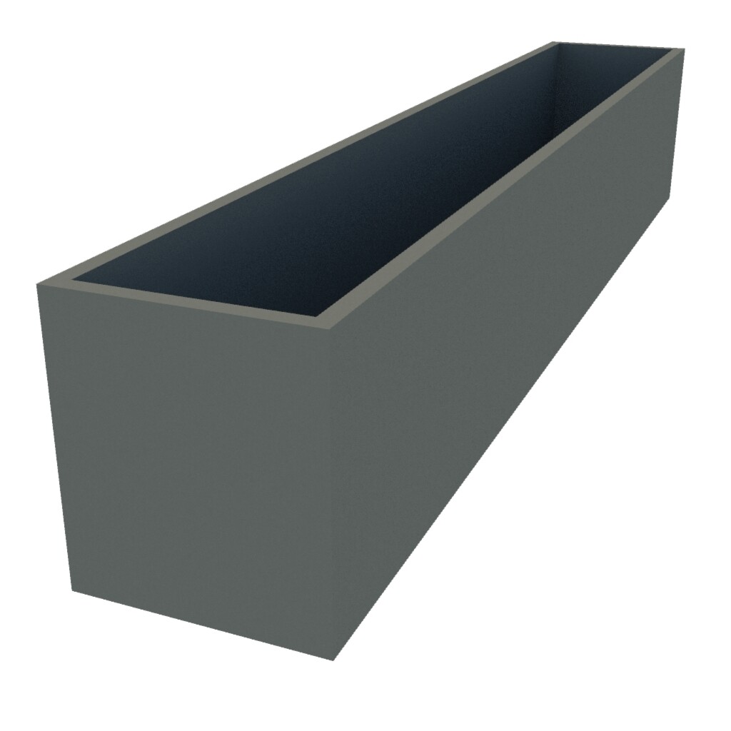 Powder Coated Long Rectangular Planter 2500 x 400 x 450