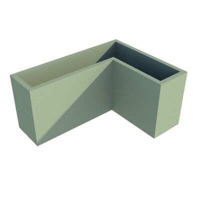 Powder Coated L-shaped Planter 850 x 650 x 400