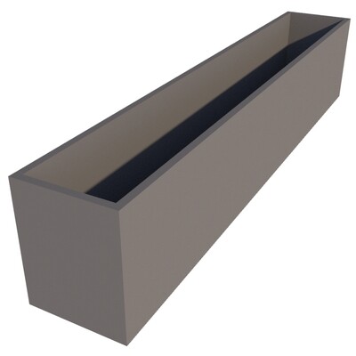Powder Coated Long Rectangular Planter 2500 x 400 x 500