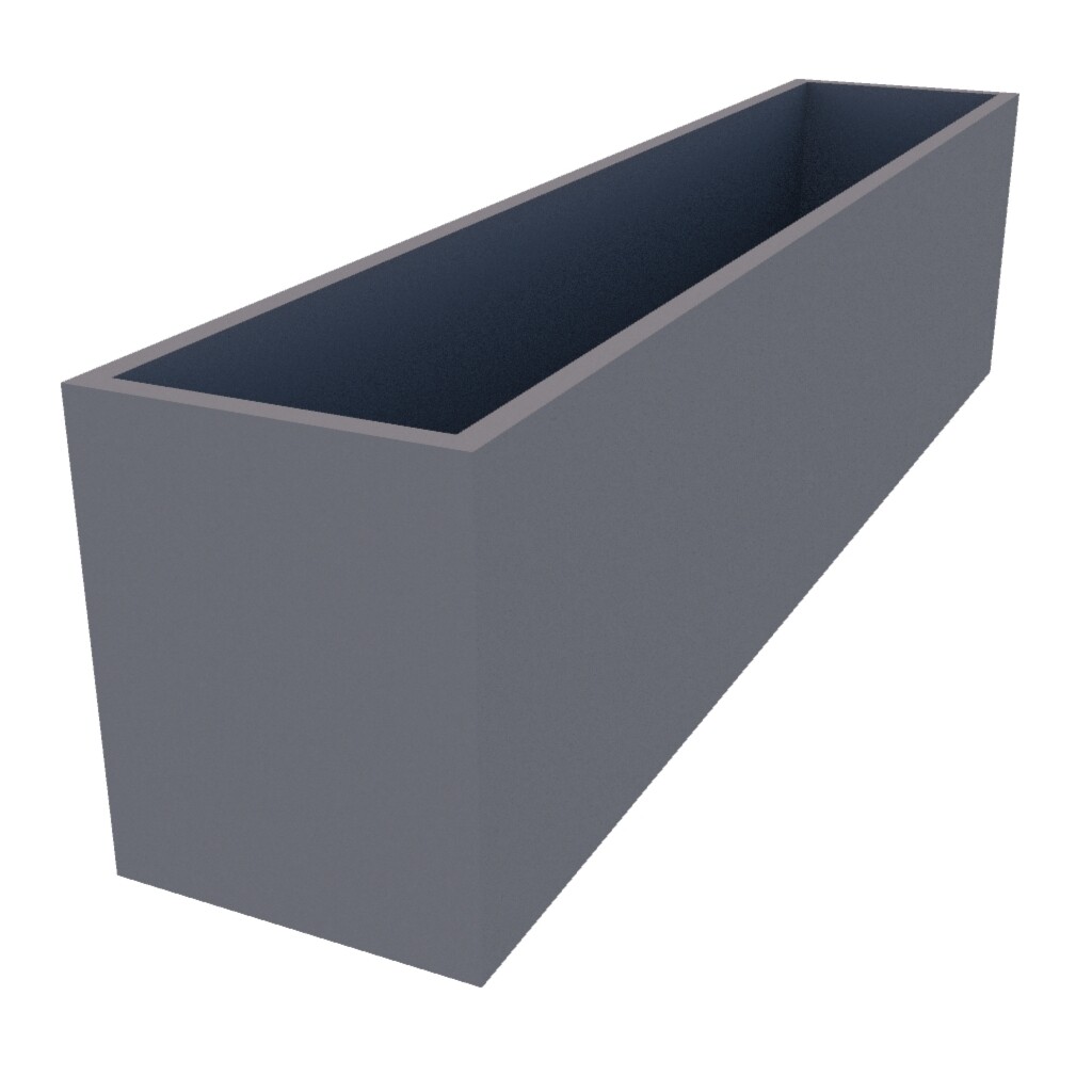 Powder Coated Long Rectangular Planter 2000 x 400 x 500