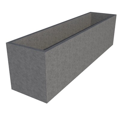 Galvanised Rectangular Planter 1900 x 400 x 450
