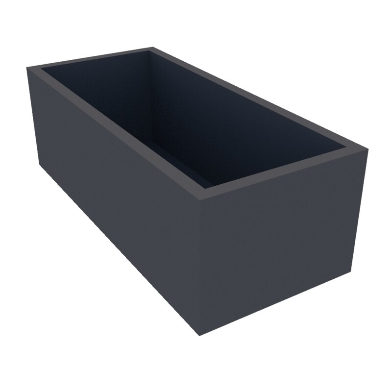 Powder Coated Rectangular Planter 640 x 330 x 180